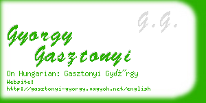 gyorgy gasztonyi business card